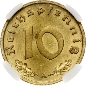 Germany Third Reich 10 Reichspfennig 1938 A NGC MS 63