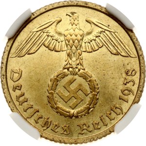 Germany Third Reich 10 Reichspfennig 1938 A NGC MS 63