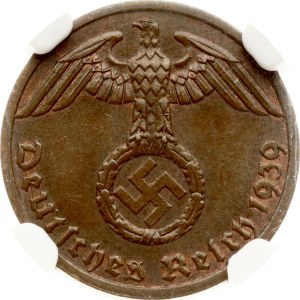 Germany Third Reich 1 Reichspfennig 1939 A NGC MS 63 BN