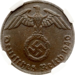 Germany Third Reich 2 Reichspfennig 1940 D NGC MS 58 BN