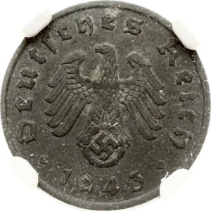Germany Third Reich 1 Reichspfennig 1943 A NGC AU 58