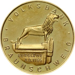 Germany Medal Volksbank Braunschweig 50 years 1910-1960 Burglöwe