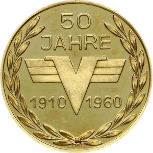 Germany Medal Volksbank Braunschweig 50 years 1910-1960 Burglöwe
