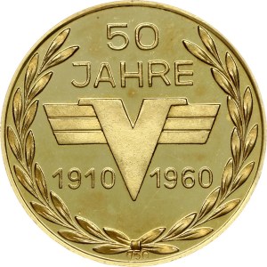 Germany Medal Volksbank Braunschweig 50 years 1910-1960 Burglöwe