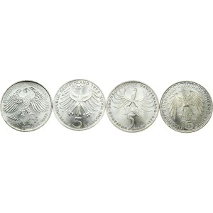 Germany Federal Republic 5 Mark 1969-1978 Lot of 4 coins