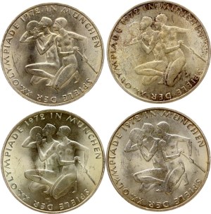 Germany Federal Republic 10 Mark 1972 Olympic Games Lot of 4 coins