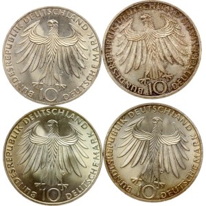 Germany Federal Republic 10 Mark 1972 Olympic Games Lot of 4 coins