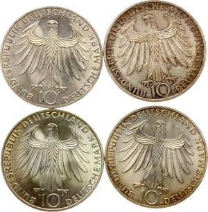 Germany Federal Republic 10 Mark 1972 Olympic Games Lot of 4 coins