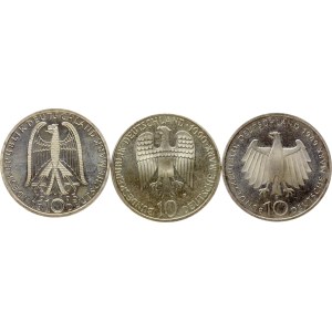 Germany Federal Republic 10 Mark 1989-1995 Lot of 3 coins