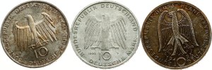 Germany Federal Republic 10 Mark 1991-1995 Lot of 3 coins