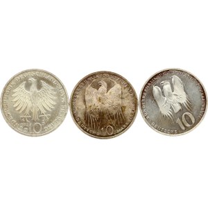Germany Federal Republic 10 Mark 1992-1997 Lot of 3 coins