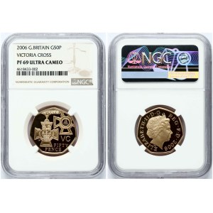 Great Britain Gold 50 Pence 2006 Victoria Cross NGC PF 69 ULTRA CAMEO
