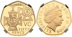 Great Britain Gold 50 Pence 2006 Victoria Cross NGC PF 69 ULTRA CAMEO