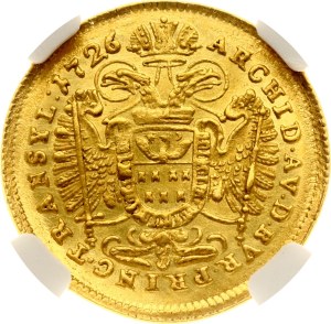 Hungary Transylvania Ducat 1726 NGC MS 62 TOP POP