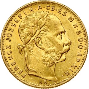 Hungary 20 Francs / 8 Forint 1891 KB