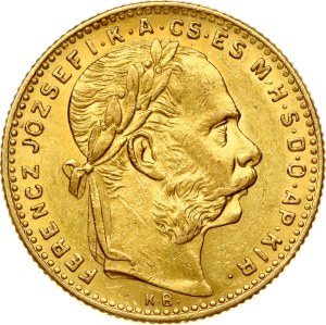Hungary 20 Francs / 8 Forint 1891 KB