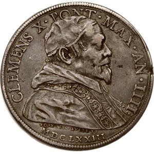 Italy Vatican City Papal States Piastra 1673 AN IIII