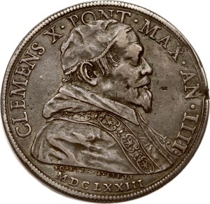 Italy Vatican City Papal States Piastra 1673 AN IIII