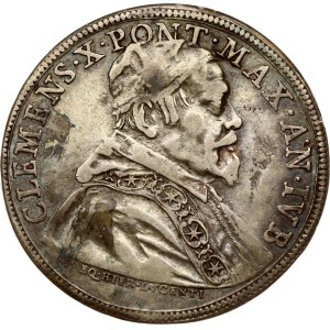 Italy Vatican City Papal States Piastra 1675 AN IV B Jubilee
