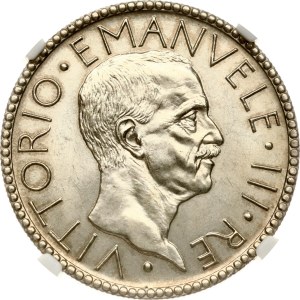 Italy 20 Lire 1927 R NGC UNC Details