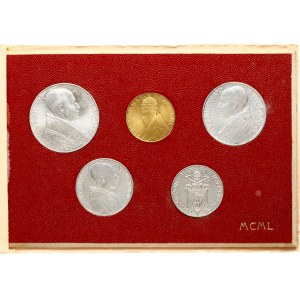 Italy Vatican City 1 - 100 Lire 1950 Jubilee Set Lot of 5 coins