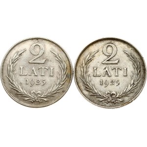 Latvia 2 Lati 1925 Lot of 2 coins