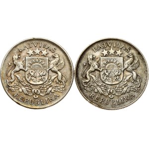 Latvia 2 Lati 1925 Lot of 2 coins