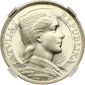 Latvia 5 Lati 1929 NGC MS 63