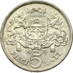 Latvia 5 Lati 1929