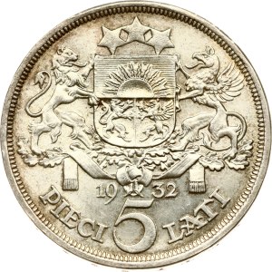 Latvia 5 Lati 1932