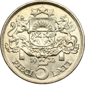 Latvia 5 Lati 1932
