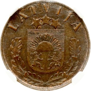 Latvia 2 Santimi 1937 NGC MS 61 BN