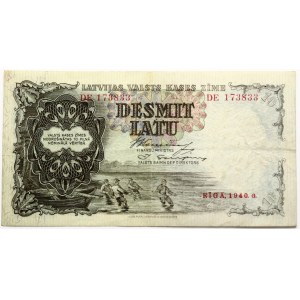Latvia 10 Latu 1940