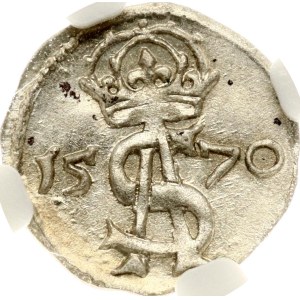 Lithuania Dwudenar 1570 Vilnius NGC MS 62