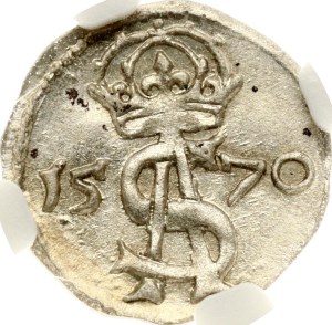 Lithuania Dwudenar 1570 Vilnius NGC MS 62
