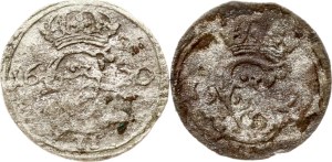 Lithuania Dwudenar 1620-1621 Vilnius Lot of 2 coins