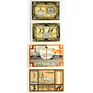 Prussian Lithuania 25 Pfennig - 3 Mark 1921 Tilsit & Shilutes Notgelds Lot of 8 pcs