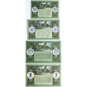Prussian Lithuania 25 Pfennig - 3 Mark 1921 Tilsit & Shilutes Notgelds Lot of 8 pcs