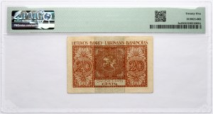 Lithuania 20 Centu 1922PMG 25 Very Fine