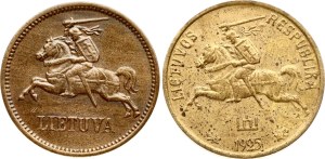 Lithuania 10 Centu 1925 & 5 Centai 1936 Lot of 2 coins