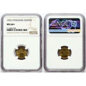 Lithuania 1 Centas 1925 NGC MS 66+