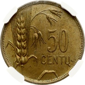 Lithuania 50 Centu 1925 NGC MS 63