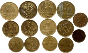 Lithuania 1 - 20 Centu 1925-1936 Lot of 14 coins