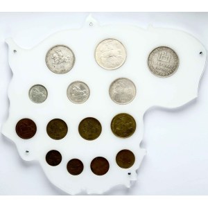 Lithuania 1 Centas - 10 Litu 1925-1938 Set of 14 Coins