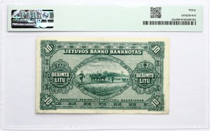 Lithuania 10 Litu 1927 PMG 30 Very Fine
