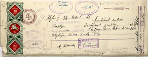Lithuania Bill of exchange 100 Litu 1932 Alytus Jewish bank