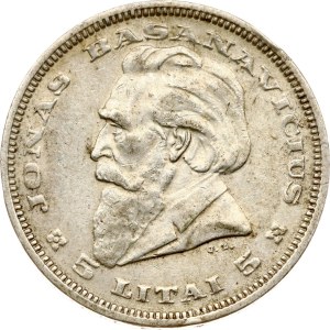 Lithuania 5 Litai 1936 Basanavicius