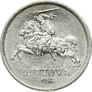 Lithuania 5 Litai 1936 Basanavicius