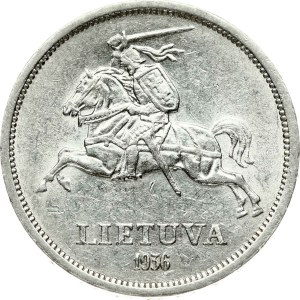 Lithuania 5 Litai 1936 Basanavicius