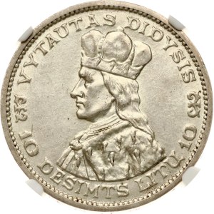 Lithuania 10 Litu 1936 Vytautas NGC MS 61